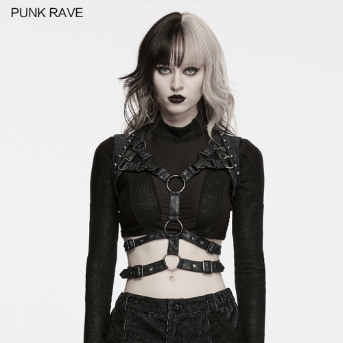 Punk Rave WS-930BDF Symmetrical Webbing Structure Punk Harness