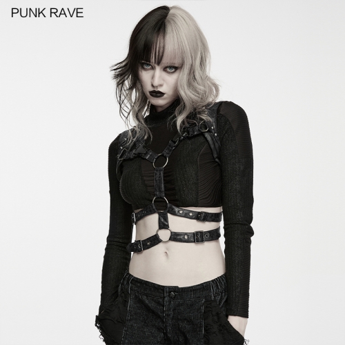 Punk Rave WS-930BDF Symmetrical Webbing Structure Punk Harness