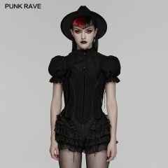 Punk Rave WK-768XDF Dark Jacquard Woven Fabric Goth Cake Shorts